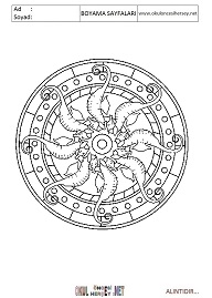 Mandala boyama sayfaları